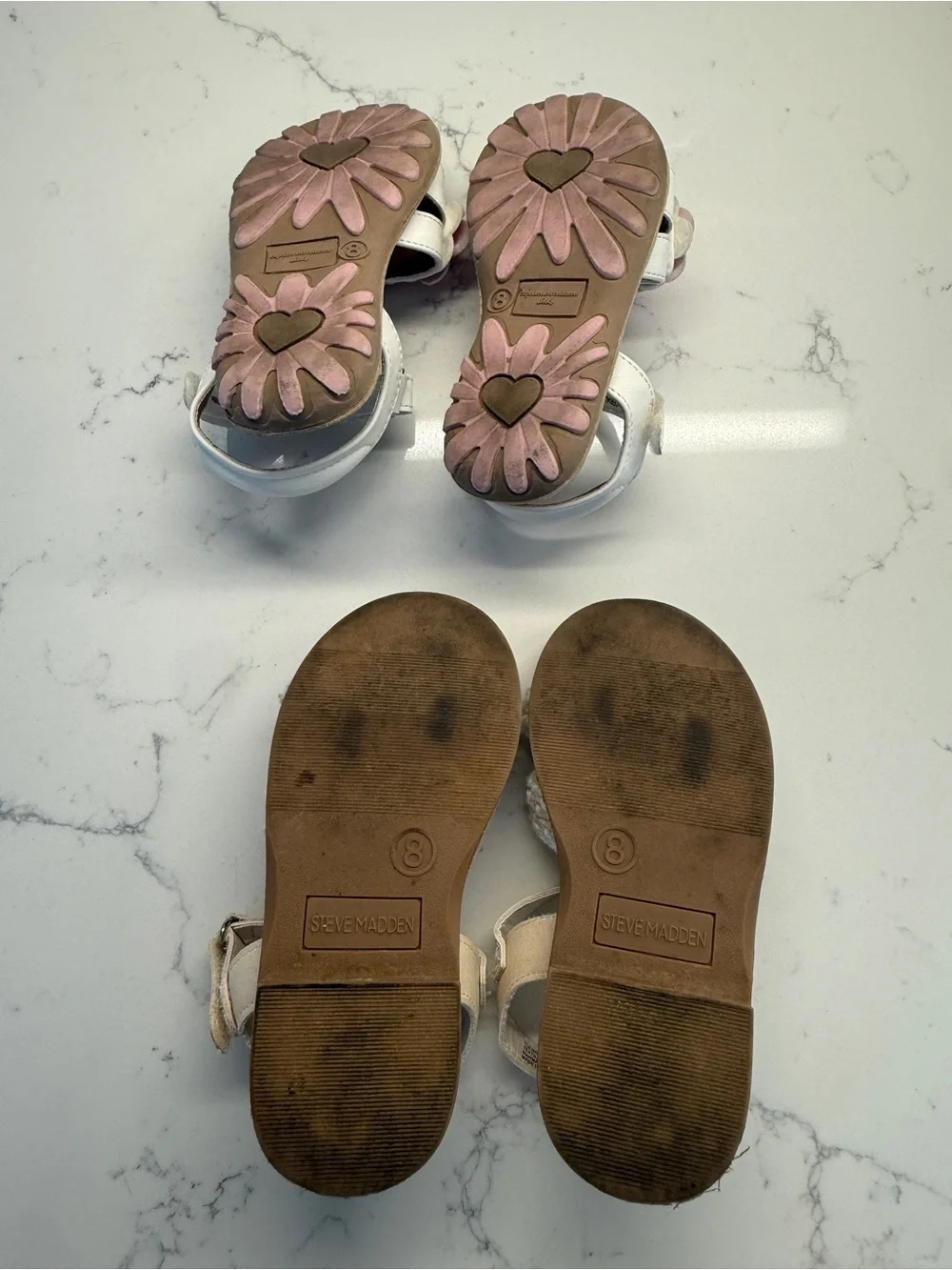 Lot of two toddler girl size 8 Sandals